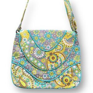 Vera Bradley Lemon Parfait Crossbody Bag Purse Shoulder Bag